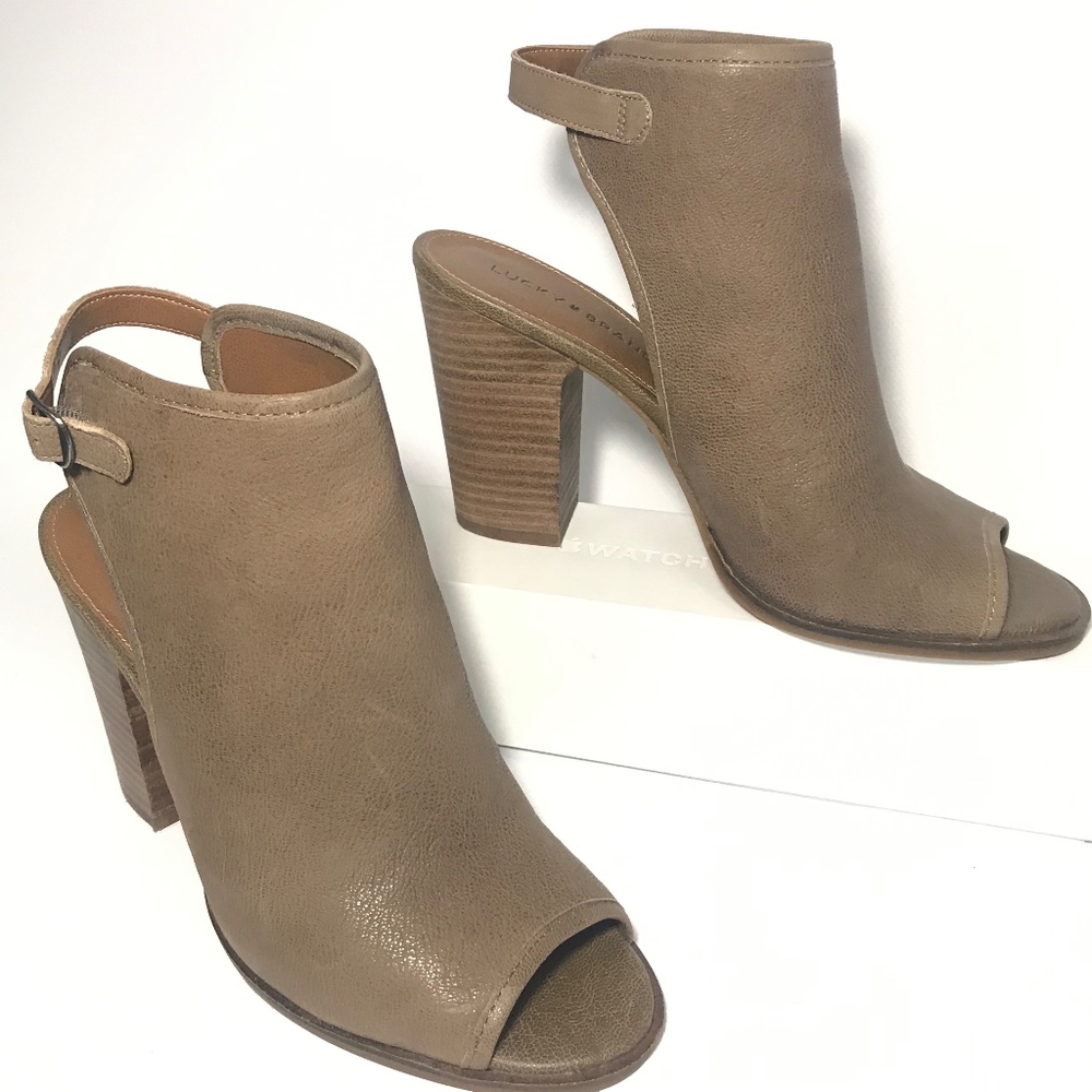 Lucky Brand Lisza Open Toe Bootie size 9